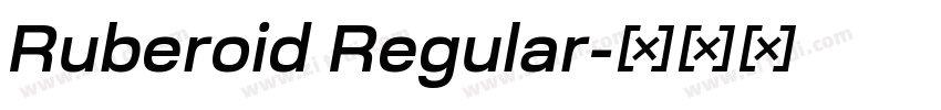 Ruberoid Regular字体转换